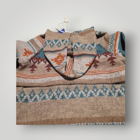 Chouyatou Collection Jacket Women's Size Small Aztec Hoodie Pullover Boho - Picture 3 of 9